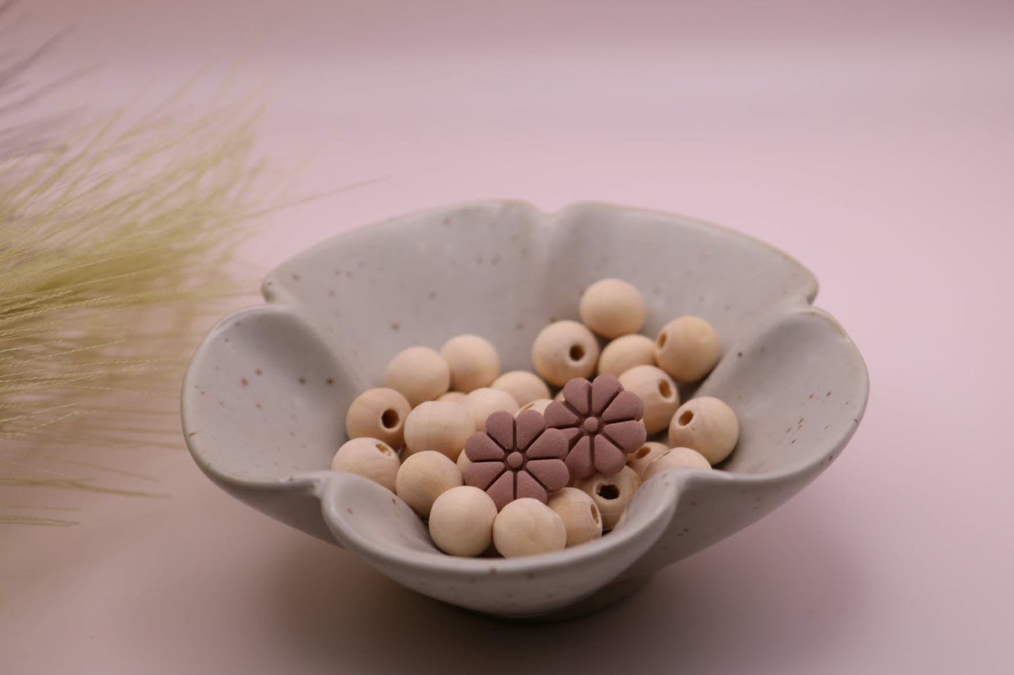 Floral stud stainless steel polymer clay