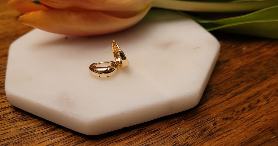 14K Gold Plated Huggies