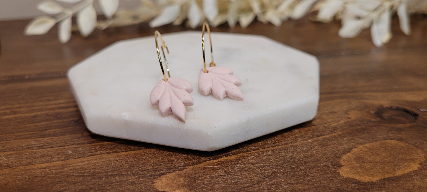 Hoops- Leaf, Stainless Steel