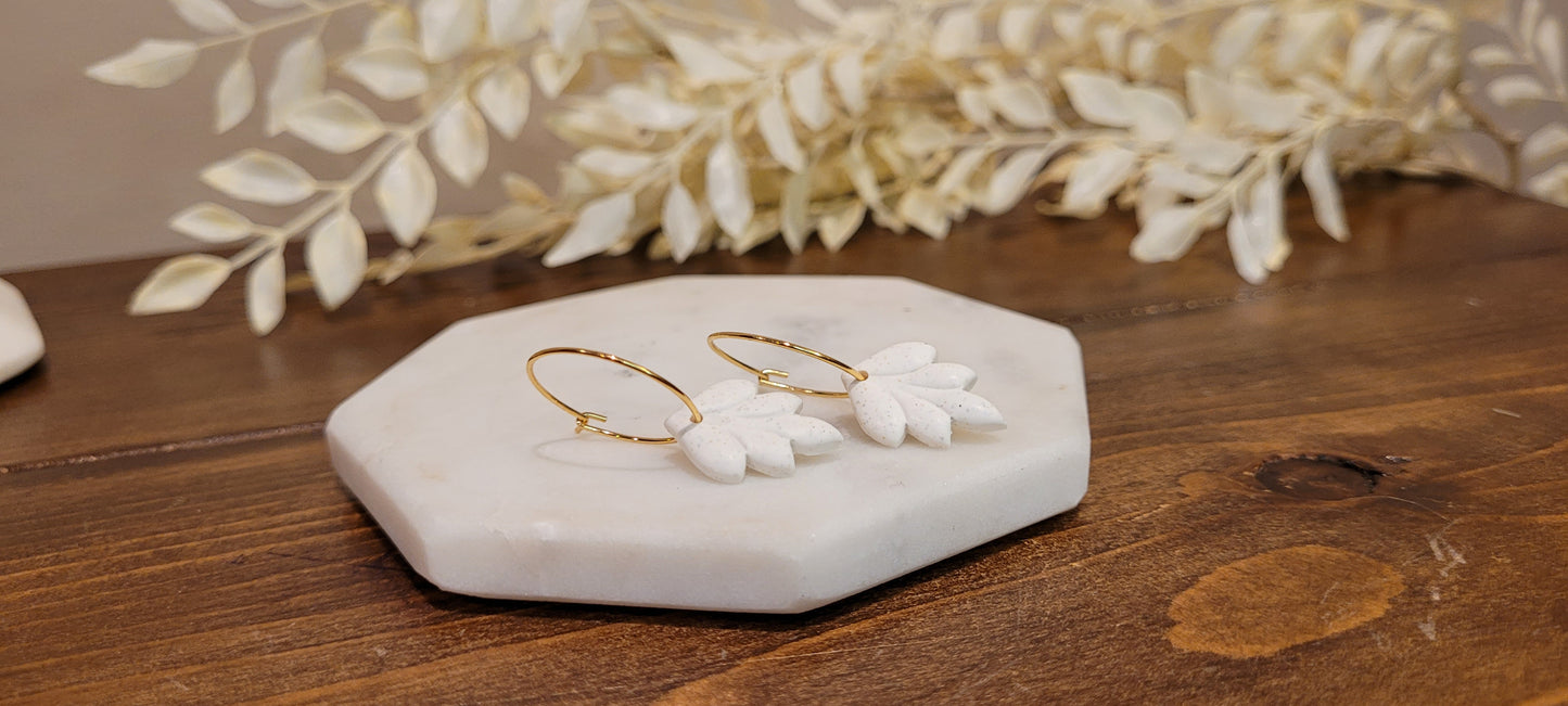 Hoops- Leaf, Stainless Steel