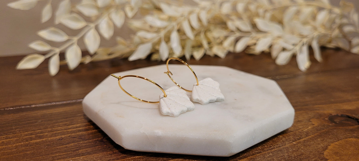 Hoops- Floral, Stainless Steel