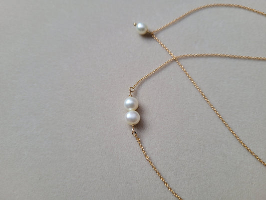 Minimalist Gold-filled Pearl Necklace